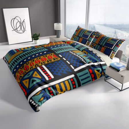 Multi Colored **Queen**  Sized African Print Duvet