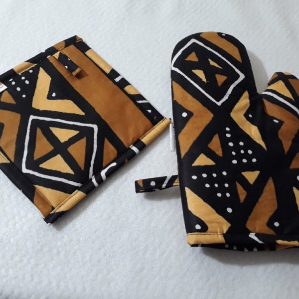 African Print Oven Mitt and Pot Holder