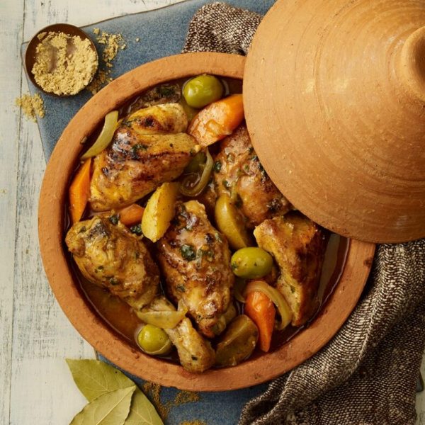 MOROCCAN CLAY COOKING TAJINE WITH LID