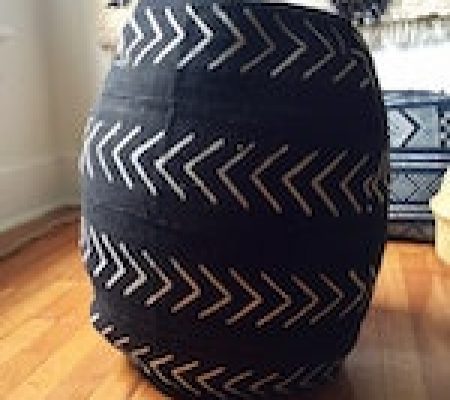 mud cloth ottoman 1